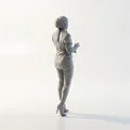 Mô hình 3D Nữ diễn giả chuyên nghiệp đội khăn Hijab - Thumbnail 2