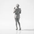 Mô hình 3D Nữ diễn giả chuyên nghiệp đội khăn Hijab - Thumbnail 3