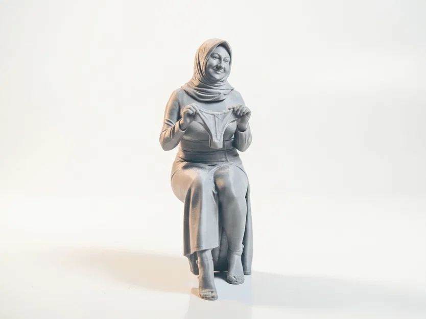 Mô hình tượng phụ nữ đội khăn Hijab - File in 3D tinh tế - Image 2
