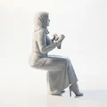 Mô hình tượng phụ nữ đội khăn Hijab - File in 3D tinh tế - Thumbnail 3