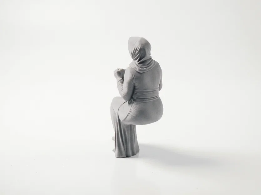 Mô hình tượng phụ nữ đội khăn Hijab - File in 3D tinh tế - Image 4