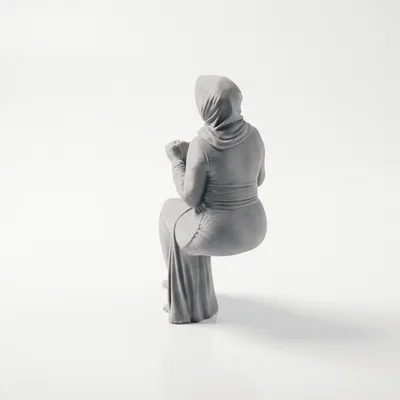 Mô hình tượng phụ nữ đội khăn Hijab - File in 3D tinh tế