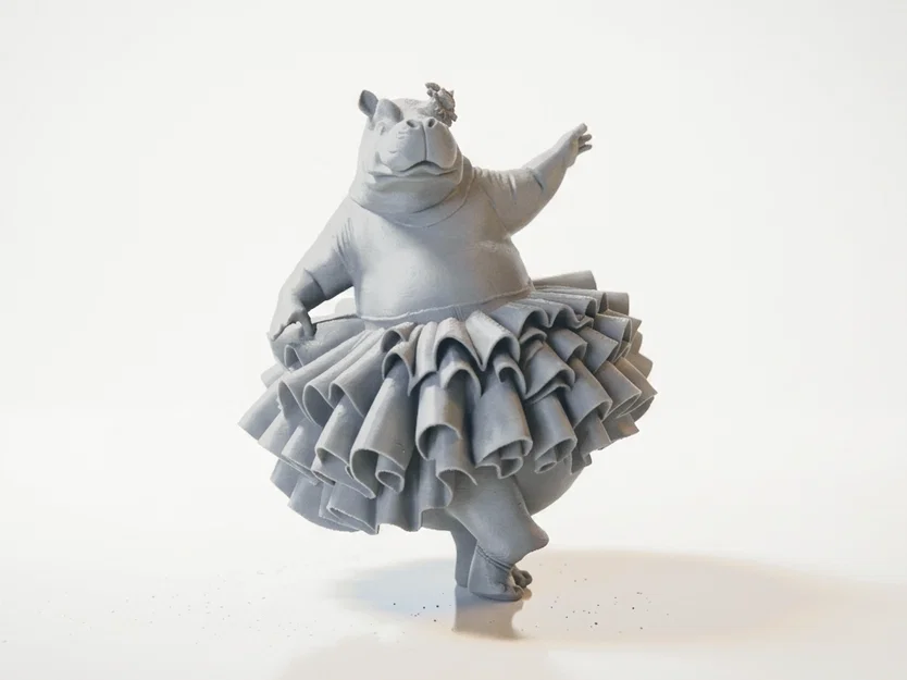Mô hình Hà Mã Vũ Công Ba Lê - Mẫu in 3D nghệ thuật - Image 2
