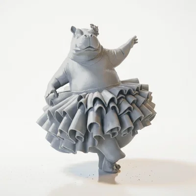 Mô hình Hà Mã Vũ Công Ba Lê - Mẫu in 3D nghệ thuật