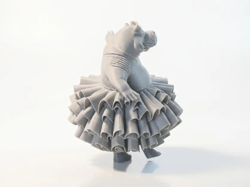 Mô hình Hà Mã Vũ Công Ba Lê - Mẫu in 3D nghệ thuật - Image 3
