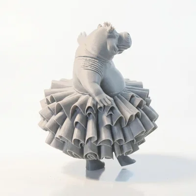 Mô hình Hà Mã Vũ Công Ba Lê - Mẫu in 3D nghệ thuật