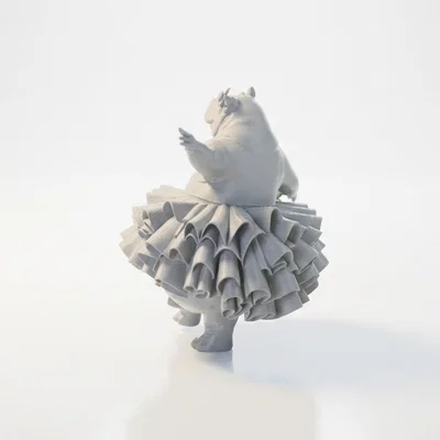 Mô hình Hà Mã Vũ Công Ba Lê - Mẫu in 3D nghệ thuật