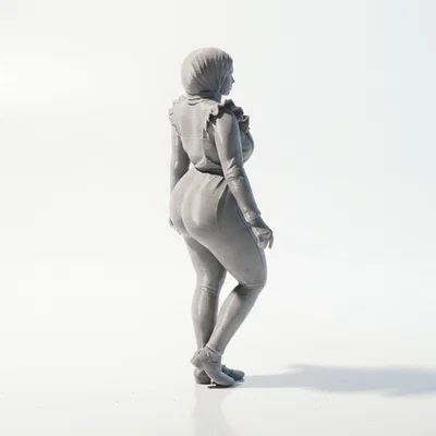 Mô Hình Figurine Nữ Nhân Vật Hijab In 3D Độc Đáo