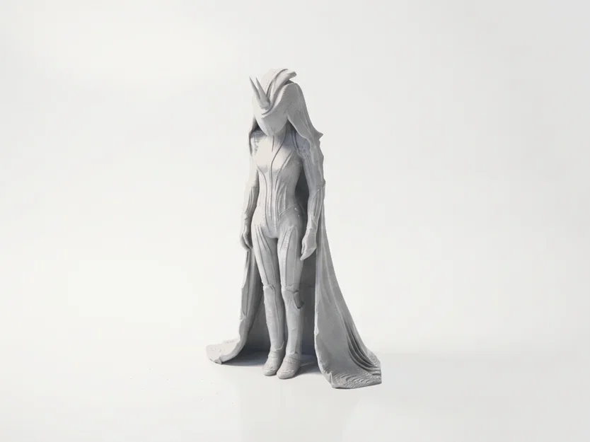 Mô hình Figurine 3D Nữ Nhân Đeo Mặt Nạ Sừng Fantasy - Image 1