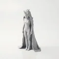 Mô hình Figurine 3D Nữ Nhân Đeo Mặt Nạ Sừng Fantasy - Thumbnail 1