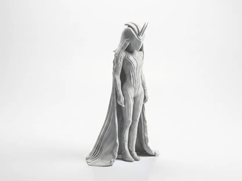 Mô hình Figurine 3D Nữ Nhân Đeo Mặt Nạ Sừng Fantasy - Image 2