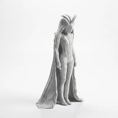 Mô hình Figurine 3D Nữ Nhân Đeo Mặt Nạ Sừng Fantasy