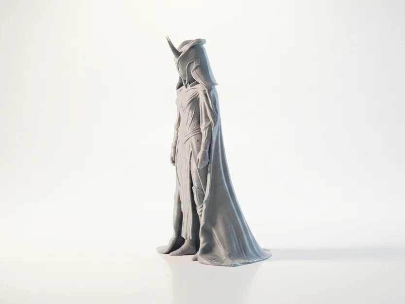 Mô hình Figurine 3D Nữ Nhân Đeo Mặt Nạ Sừng Fantasy - Image 4