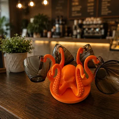 Giá treo ly hình bạch tuộc độc đáo - Mô hình in 3D sáng tạo