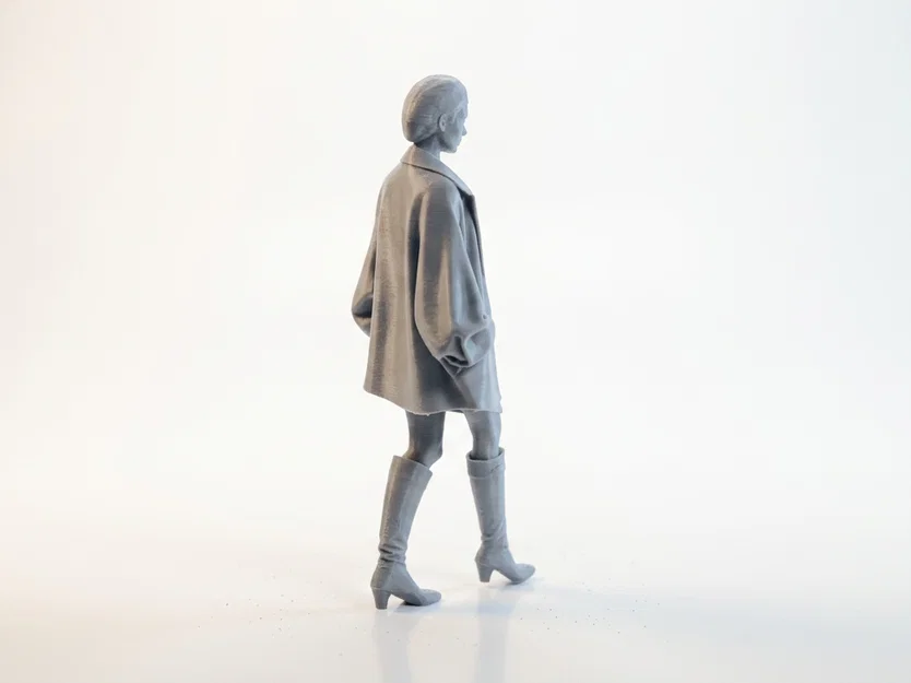 Mô hình 3D tượng nữ mặc áo khoác sành điệu - Jacket Lady - Image 3