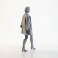 Mô hình 3D tượng nữ mặc áo khoác sành điệu - Jacket Lady - Thumbnail 3