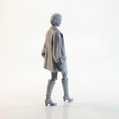 Mô hình 3D tượng nữ mặc áo khoác sành điệu - Jacket Lady