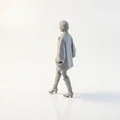 Mô hình 3D tượng nữ mặc áo khoác sành điệu - Jacket Lady - Thumbnail 4