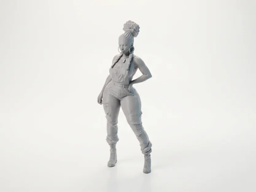Mô hình 3D tượng nữ Jumpsuit Babe - File STL in 3D - Image 1