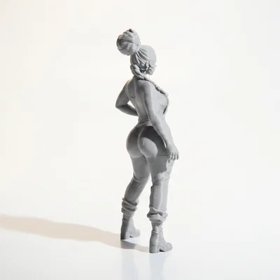 Mô hình 3D tượng nữ Jumpsuit Babe - File STL in 3D