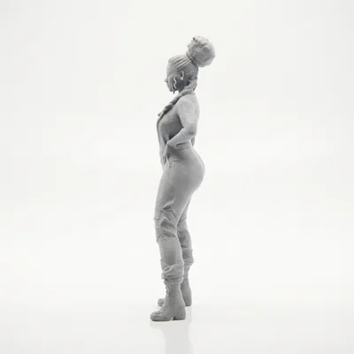Mô hình 3D tượng nữ Jumpsuit Babe - File STL in 3D