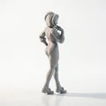 Mô Hình Nhân Vật Nữ Jester Figurine - Tệp In 3D Sắc Nét - Thumbnail 3