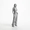 Mô hình tượng nữ mặc Jumpsuit (Jumpsuit Lady Figurine) in 3D - Thumbnail 2