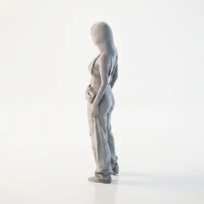 Mô hình tượng nữ mặc Jumpsuit (Jumpsuit Lady Figurine) in 3D