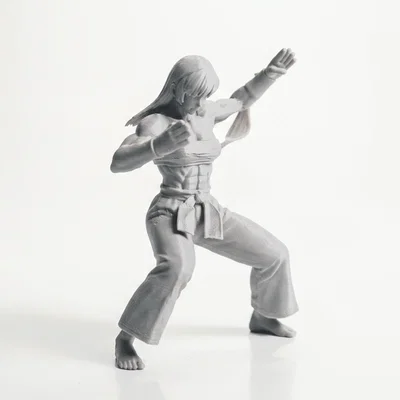 Mô hình 3D Võ Sĩ Karate Nữ - Tượng Võ Thuật Sắc Nét