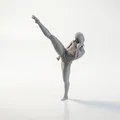 Mô hình 3D Nữ Võ Sĩ Karate In ấn được - Thumbnail 1