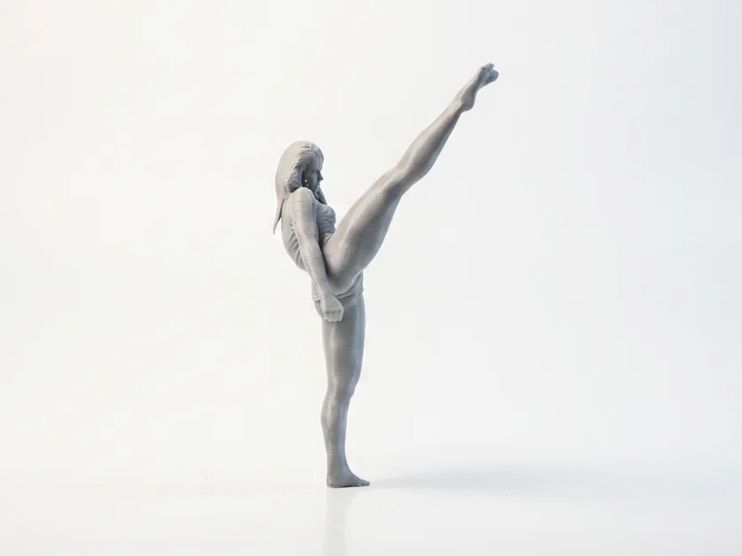 Mô hình 3D Nữ Võ Sĩ Karate In ấn được - Image 3