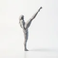 Mô hình 3D Nữ Võ Sĩ Karate In ấn được - Thumbnail 3