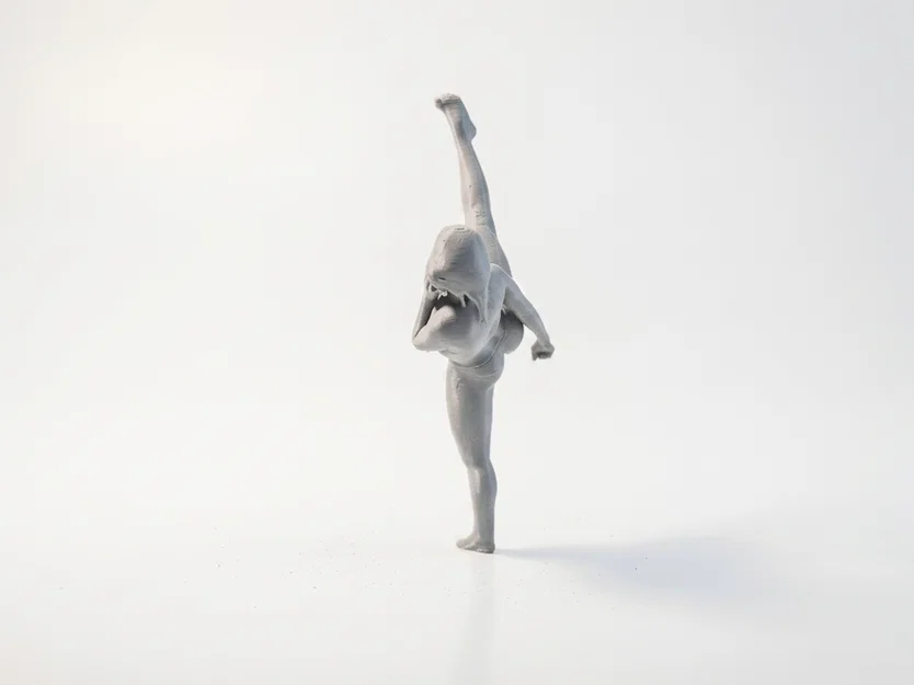 Mô hình 3D Nữ Võ Sĩ Karate In ấn được - Image 4