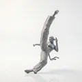 Mô hình 3D Nữ Võ Sĩ Karate Thực Hiện Cú Đá Cao - Thumbnail 2