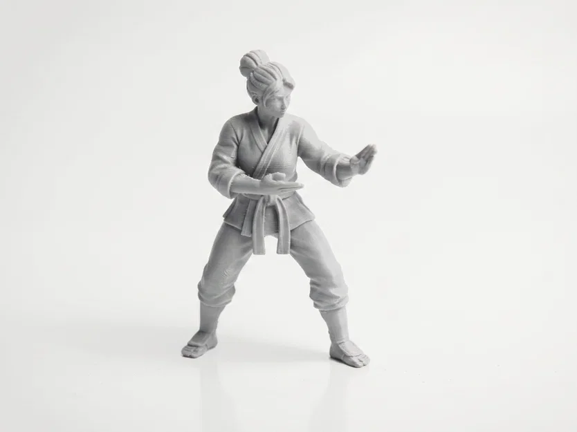 Mô hình Nữ Võ sĩ Karate 3D - Tượng võ thuật in ấn chất lượng cao - Image 1