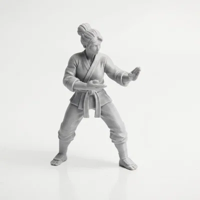 Mô hình Nữ Võ sĩ Karate 3D - Tượng võ thuật in ấn chất lượng cao