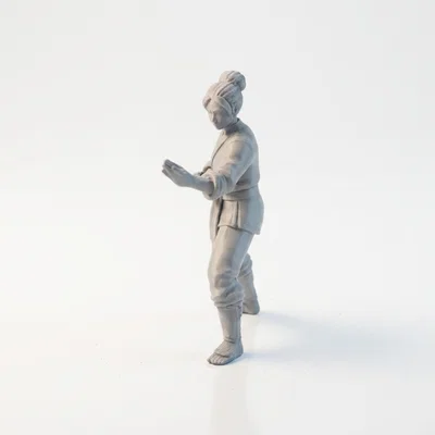 Mô hình Nữ Võ sĩ Karate 3D - Tượng võ thuật in ấn chất lượng cao