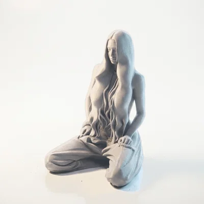 Mô hình tượng người phụ nữ quỳ gối - File STL in 3D nghệ thuật