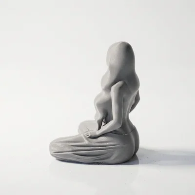 Mô hình tượng người phụ nữ quỳ gối - File STL in 3D nghệ thuật