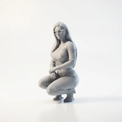 Mô hình tượng nữ nhân quỳ 3D - Thiết kế tinh xảo