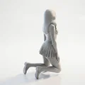 Mô hình tượng cô gái quỳ gối in 3D nghệ thuật - Thumbnail 3