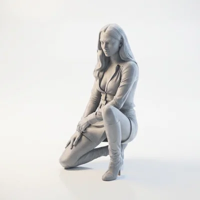 Mô hình tượng nữ quỳ - File in 3D sắc nét