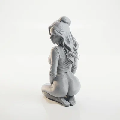 Mô Hình Nghệ Thuật 3D Nữ Nhân Quỳ - In 3D Độc Đáo