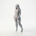 Mô hình 3D nhân vật nữ đang chỉnh quần short - Thumbnail 1