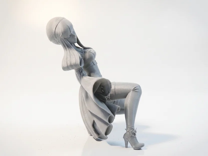 Mô hình tượng cô gái ngồi nghệ thuật in 3D - Image 3