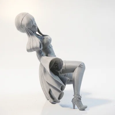 Mô hình tượng cô gái ngồi nghệ thuật in 3D