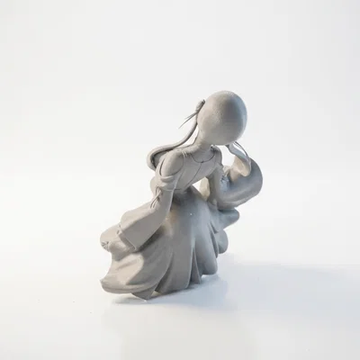Mô hình tượng cô gái ngồi nghệ thuật in 3D
