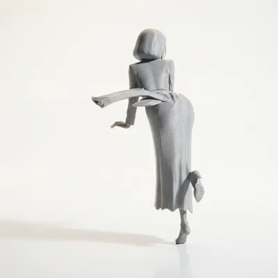 Mô hình tượng nữ dáng cúi người - File 3D in ấn nghệ thuật