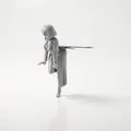 Mô hình tượng nữ dáng cúi người - File 3D in ấn nghệ thuật - Thumbnail 4