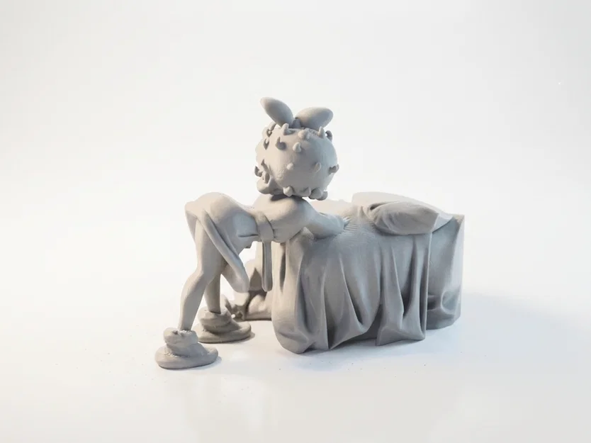 Mô hình 3D Tượng Nữ Cổ Điển Duyên Dáng (Lady Bending Over Classical Figurine) - Image 4